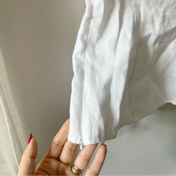 Reformation Meela Linen Top in White - Picture 5 of 7